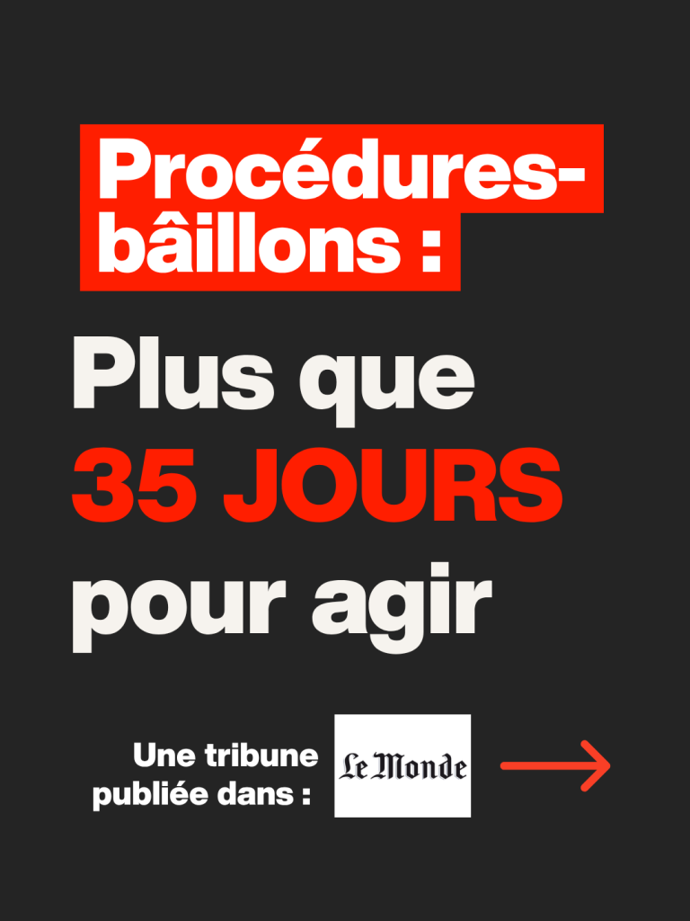 Procédures-bâillons : plus que 35 jours pour agir